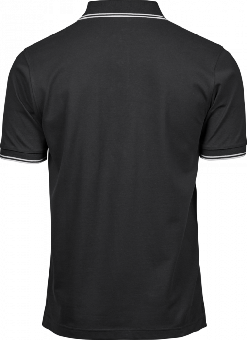 Tee Jays - Men's Organic Stretch Polo - negro & white
