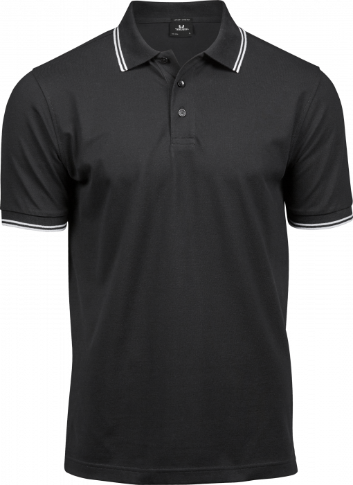 Tee Jays - Men's Organic Stretch Polo - schwarz & white