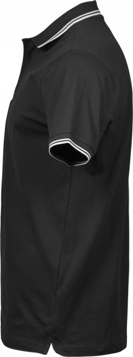 Tee Jays - Men's Organic Stretch Polo - negro & white