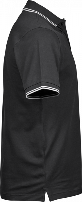 Tee Jays - Men's Organic Stretch Polo - negro & white