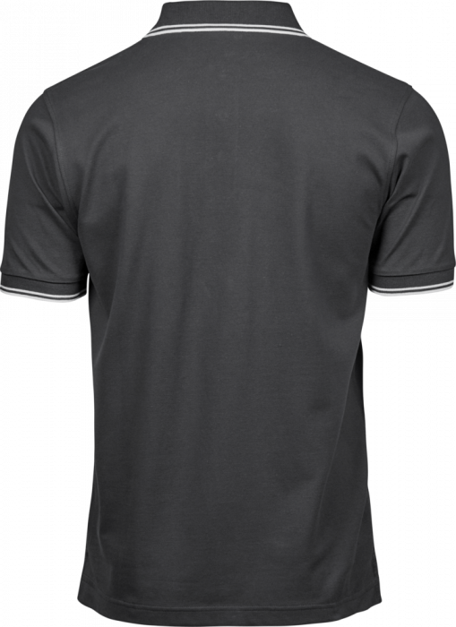 Tee Jays - Men's Organic Stretch Polo - Dark Grey & white