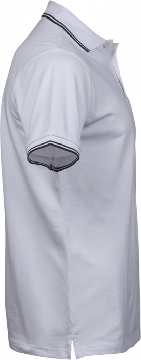 Tee Jays - Men's Organic Stretch Polo - White & marine