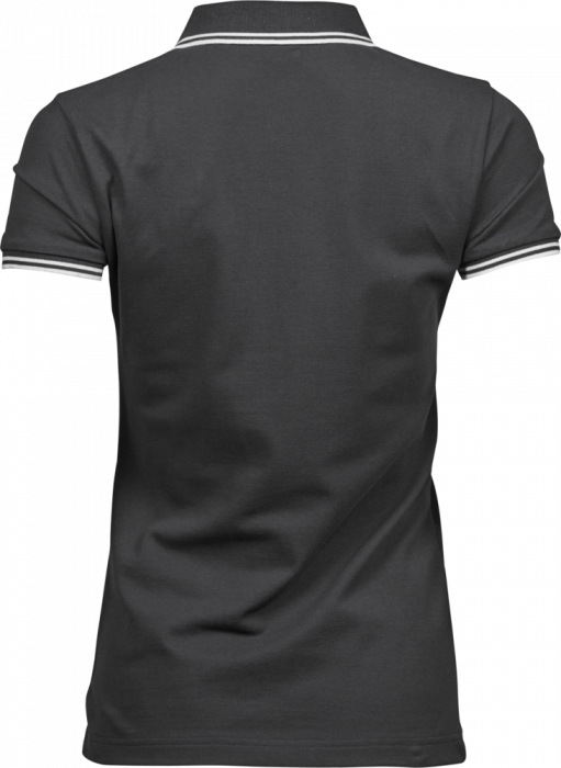 Tee Jays - Women's Organic Stretch Polo - Dark Grey & white