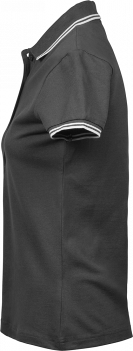 Tee Jays - Women's Organic Stretch Polo - Dark Grey & white