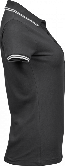 Tee Jays - Women's Organic Stretch Polo - Dark Grey & white