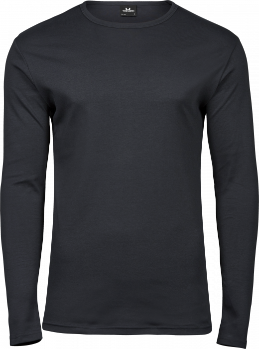 Tee Jays - Langærmet Økologisk Interlock T-Shirt Til Mænd - Mørkegrå