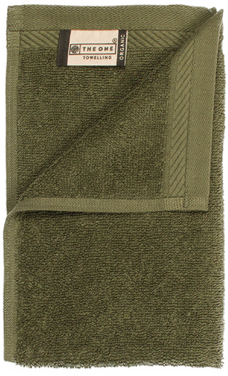 The One Towelling - Økologisk Gæstehåndklæde 30X50 Cm - Olive Green