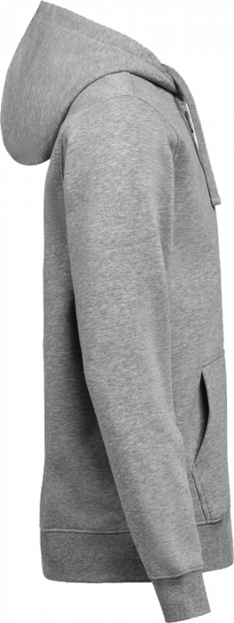 Untagged Movement - Organic Cotton Hoodie W. Zip Regular Fit - Grey Melange