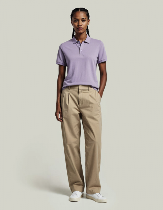 Untagged Movement - Organic Cotton Unisex Polo Regular Fit - Aster