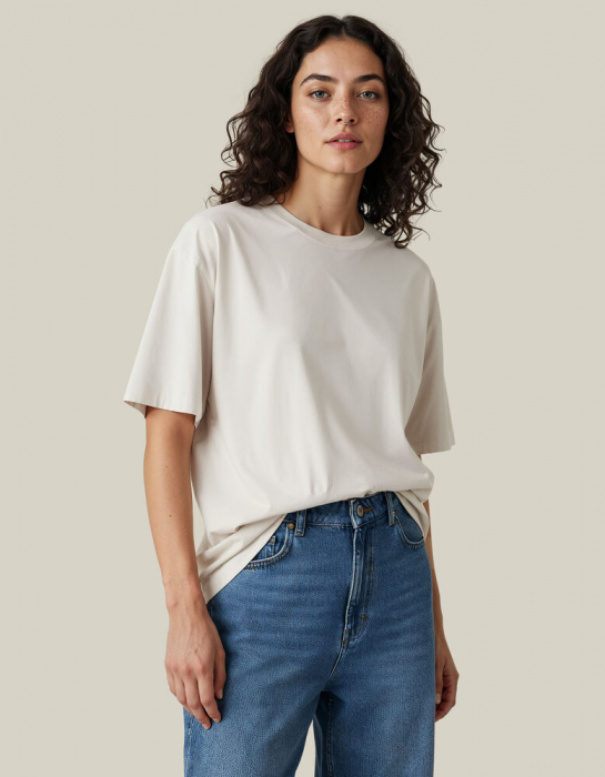 Untagged Movement - Organic Cotton Unisex T-Shirt Loose Fit - Birch