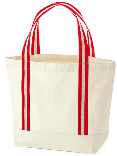 Westford Mill - Organic Boat Bag - Neutral & red