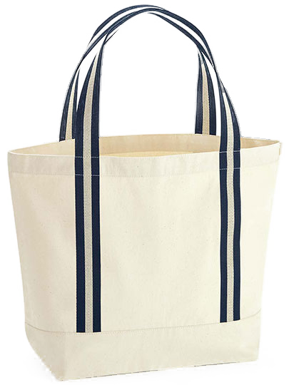 Westford Mill - Organic Boat Bag - Neutral & navy