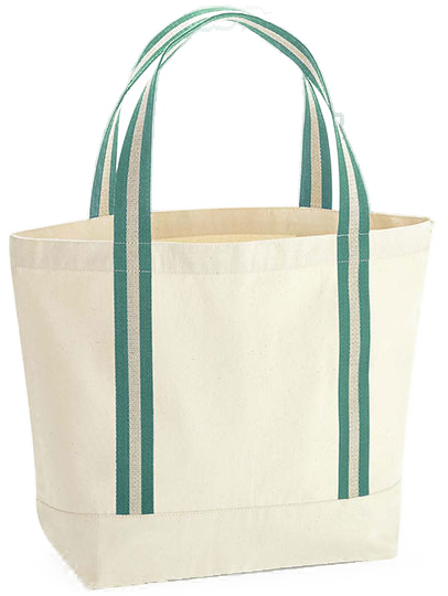 Westford Mill - Organic Boat Bag - Neutral & sage green